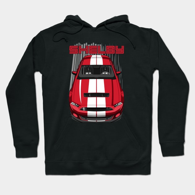 Shelby GT500 S197 - Red & White Hoodie by V8social